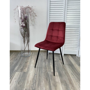 Стул BARI UF910-11 WINE RED, велюр / черный каркас М-City