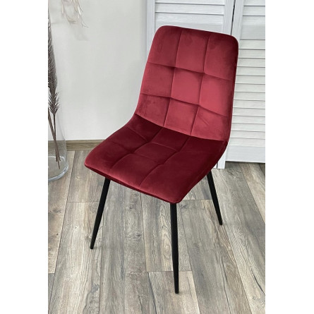 Стул BARI UF910-11 WINE RED, велюр / черный каркас М-City