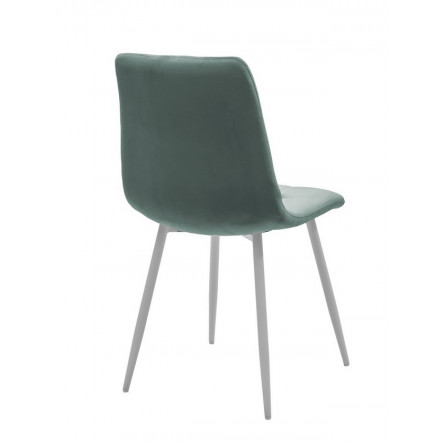 Стул BARI UF910-15 LIGHT GREEN, велюр / белый каркас М-City