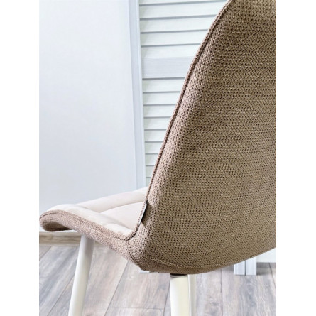 Стул CHIC BLUVEL-40 бежевый/ 1981-35 темно-бежевый/ белый каркас М-City