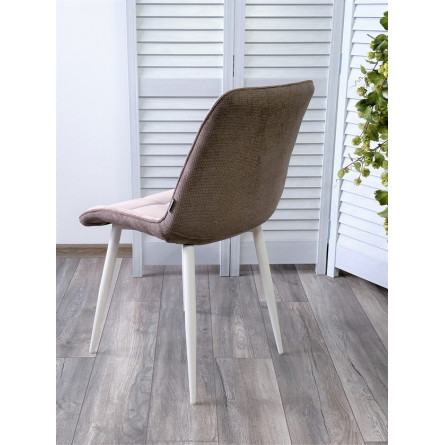 Стул CHIC BLUVEL-40 бежевый/ 1981-35 темно-бежевый/ белый каркас М-City