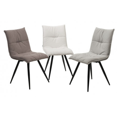 Стул CIRA VT7002-2 Белый, без "пальчиковый" велюр/ черный каркас М-City