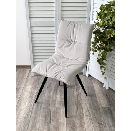 Стул CIRA VT7002-32 Светло-серый, без "пальчиковый" велюр/ черный каркас М-City