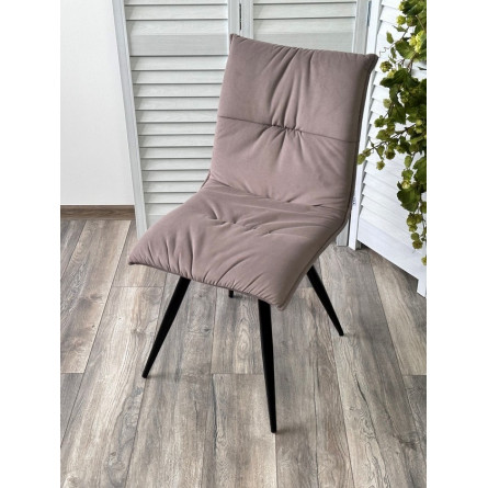 Стул CIRA VT7002-4 Тауп, без "пальчиковый" велюр/ черный каркас М-City