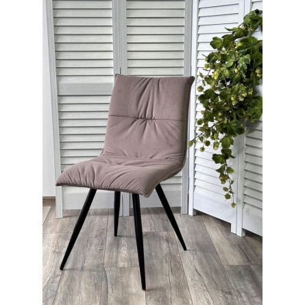 Стул CIRA VT7002-4 Тауп, без "пальчиковый" велюр/ черный каркас М-City