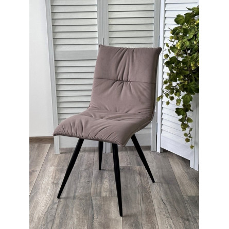 Стул CIRA VT7002-4 Тауп, без "пальчиковый" велюр/ черный каркас М-City