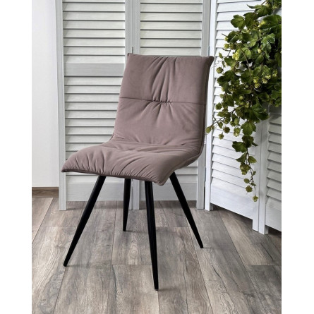 Стул CIRA VT7002-4 Тауп, без "пальчиковый" велюр/ черный каркас М-City