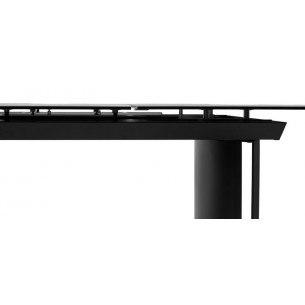 Стол RASMUS 160 TL-45 Белый мрамор, испанская керамика / черный каркас М-City
