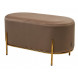 Пуф для гостиной ZEN BLUVEL-40 Бежевый, велюр / золотой каркас М-City