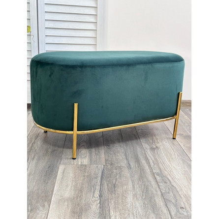 Пуф для гостиной ZEN BLUVEL-78 зеленый, велюр / золотой каркас М-City