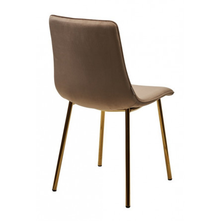Стул ELLI BLUVEL-40 Бежевый, велюр / золотой каркас М-City