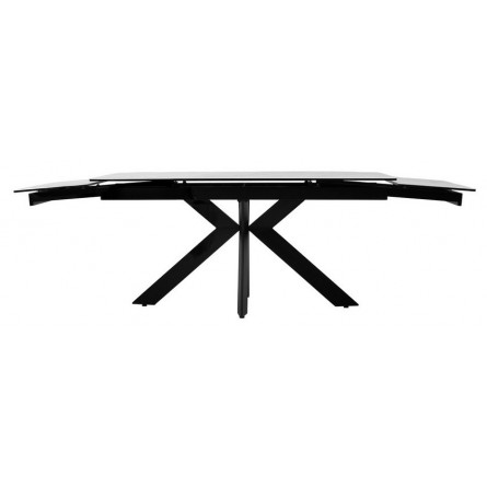 Стол BELLUNO 160 MARBLES KL-99 Белый мрамор матовый, итальянская керамика/ черный каркас М-City