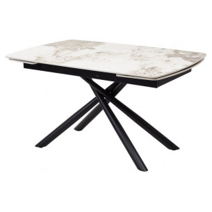 Стол RIVOLI 140 GLOSS LUXURY PANDORA SINTERED STONE/ BLACK М-City