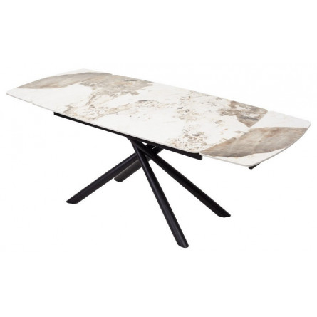 Стол RIVOLI 140 GLOSS LUXURY PANDORA SINTERED STONE/ BLACK М-City