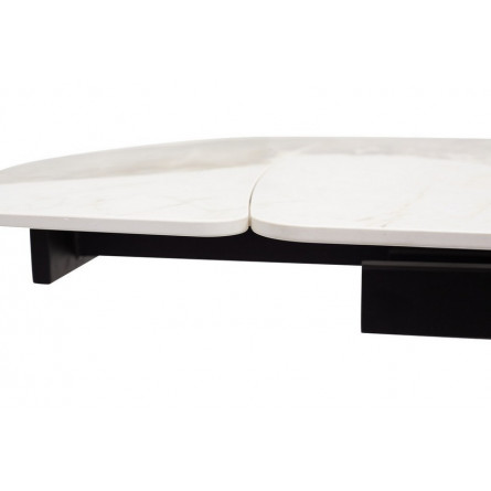 Стол RIVOLI 140 GLOSS LUXURY PANDORA SINTERED STONE/ BLACK М-City