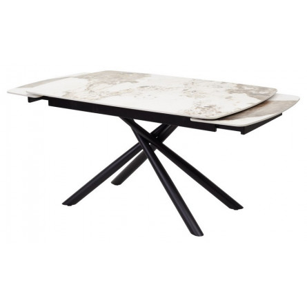 Стол RIVOLI 140 GLOSS LUXURY PANDORA SINTERED STONE/ BLACK М-City