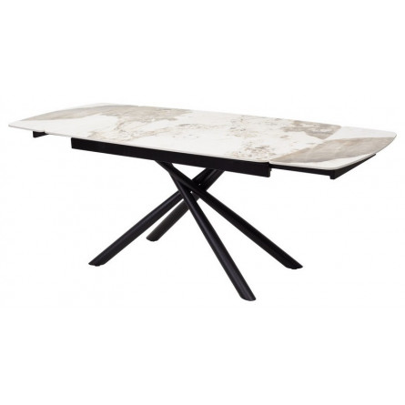 Стол RIVOLI 140 GLOSS LUXURY PANDORA SINTERED STONE/ BLACK М-City