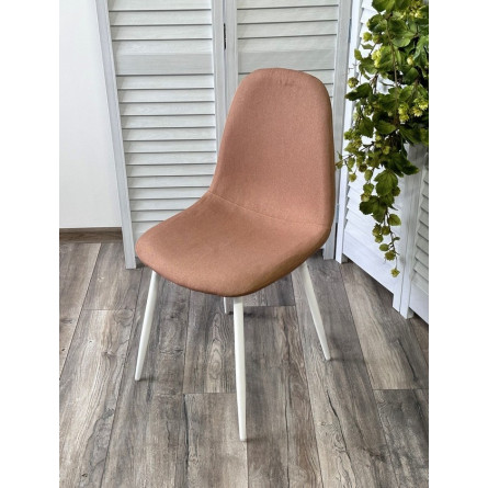 Стул CASSIOPEIA G028-15 светло-коричневый, ткань / белый каркас М-City