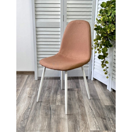 Стул CASSIOPEIA G028-15 светло-коричневый, ткань / белый каркас М-City