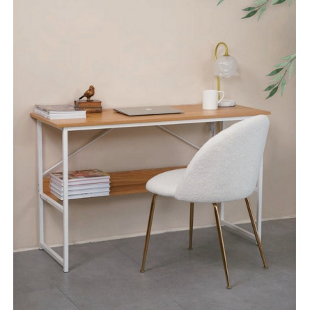 Компьютерный стол LUCIA H475 Дуб натуральный / черный каркас M-city