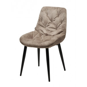 Стул VESTA PK6015-10 (VBP210) античный бежевый, велюр / черный каркас М-City