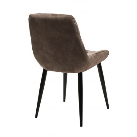 Стул VESTA PK6015-08 (VBP208) античный серо-бежевый, велюр / черный каркас М-City