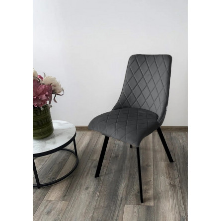 Стул TYCOON BLUVEL-14 GREY, велюр М-City