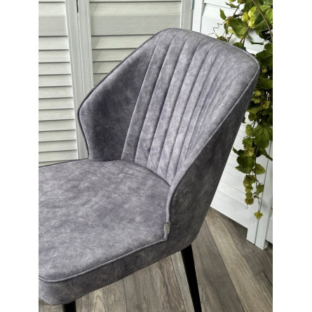 Стул SEATTLE-V Kashemir 974 Серо-голубой, велюр / черный каркас М-City