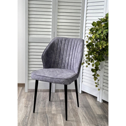 Стул SEATTLE-V Kashemir 974 Серо-голубой, велюр / черный каркас М-City