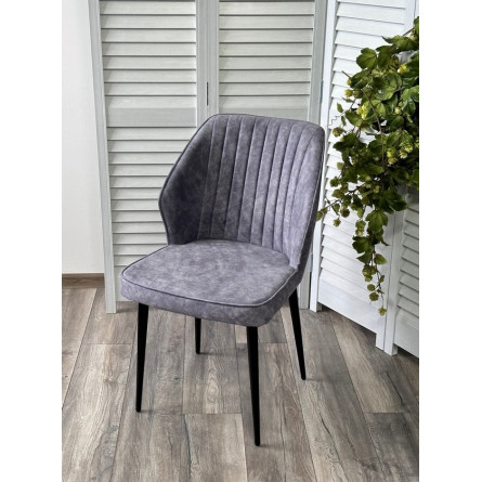 Стул SEATTLE-V Kashemir 974 Серо-голубой, велюр / черный каркас М-City