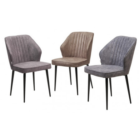 Стул SEATTLE-V Kashemir 974 Серо-голубой, велюр / черный каркас М-City