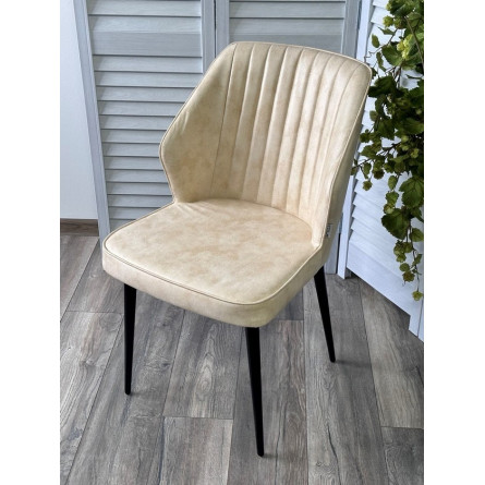 Стул SEATTLE-V Баффало крем, экокожа / черный каркас М-City