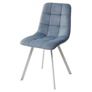 Стул CHILLI SQUARE G108-56 пудровый синий/ белый каркас, велюр М-City