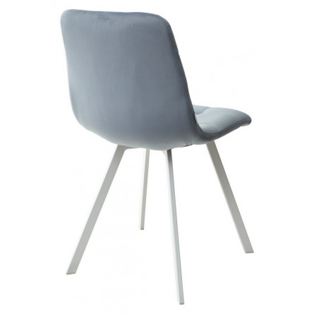 Стул CHILLI SQUARE G108-56 пудровый синий/ белый каркас, велюр М-City