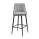 Барный стул ПАРКЕР H-09 Светло-серый, велюр / черный каркас, поворот.360 град., М-City Барный стул ПАРКЕР H-09 Светло-серый, велюр / черный каркас, поворот.360 град., М-City