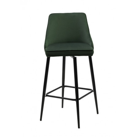 Барный стул ПАРКЕР H-30 Изумрудный, велюр / черный каркас, поворот.360 град., М-City