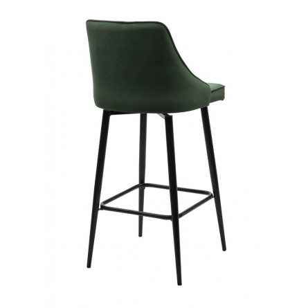 Барный стул ПАРКЕР H-30 Изумрудный, велюр / черный каркас, поворот.360 град., М-City
