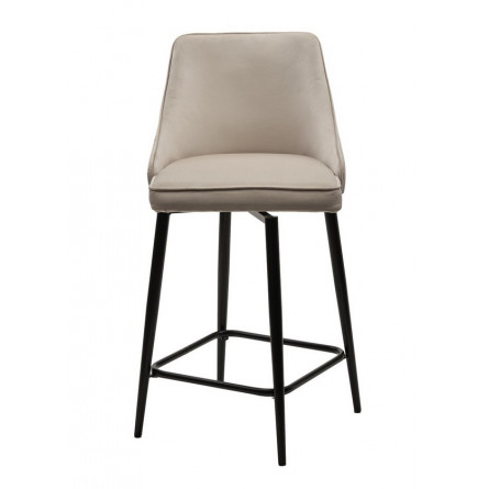 Полубарный стул ПАРКЕР H-06 Бежевый, велюр / черный каркас, поворот.360 град., М-City