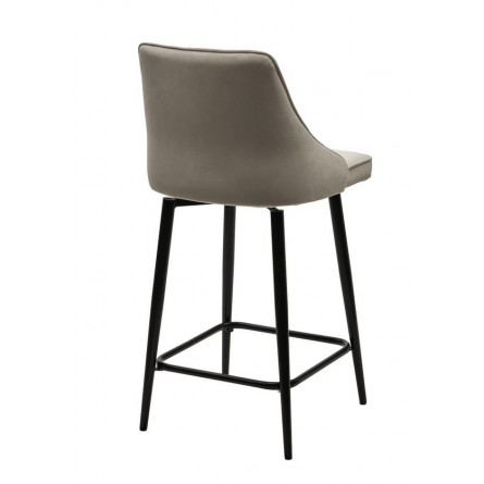 Полубарный стул ПАРКЕР H-06 Бежевый, велюр / черный каркас, поворот.360 град., М-City
