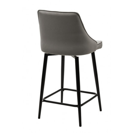 Полубарный стул ПАРКЕР H-09 Светло-серый, велюр / черный каркас, поворот.360 град., М-City
