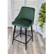 Полубарный стул ПАРКЕР H-30 Изумрудный, велюр / черный каркас, поворот.360 град., М-City
