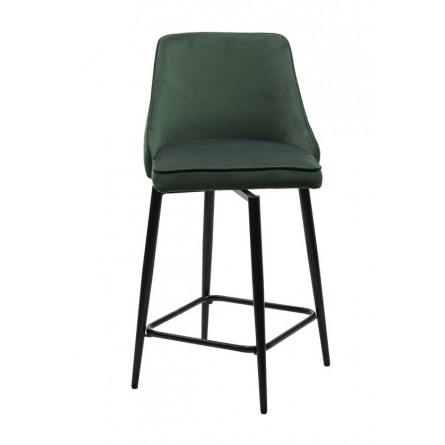 Полубарный стул ПАРКЕР H-30 Изумрудный, велюр / черный каркас, поворот.360 град., М-City