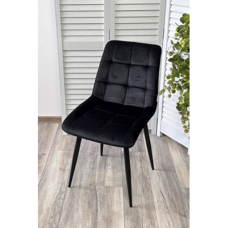 Стул CHIC BLUVEL-19 черный / черный каркас М-City
