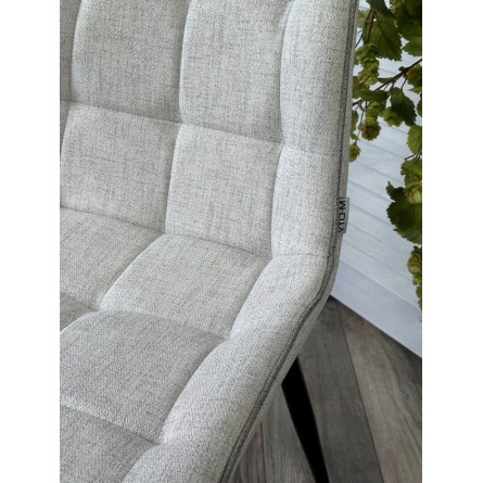 Стул CHIC HE622-20/ HE622-22 светло-серый, ткань/ черный каркас М-City