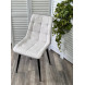 Стул CHIC HE622-20/ HE622-22 светло-серый, ткань/ черный каркас М-City Стул CHIC HE622-20/ HE622-22 светло-серый, ткань/ черный каркас М-City