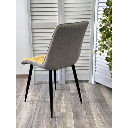 Стул CHIC VF-06/ VF-20 желтый/ серый, ткань/ черный каркас М-City