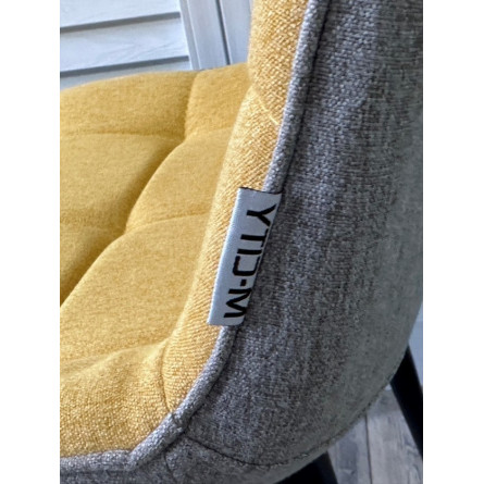 Стул CHIC VF-06/ VF-20 желтый/ серый, ткань/ черный каркас М-City