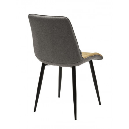 Стул CHIC VF-06/ VF-20 желтый/ серый, ткань/ черный каркас М-City