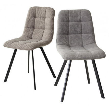 Стул CHILLI SQUARE TRF-08 теплый серый, ткань/ черный каркас М-City