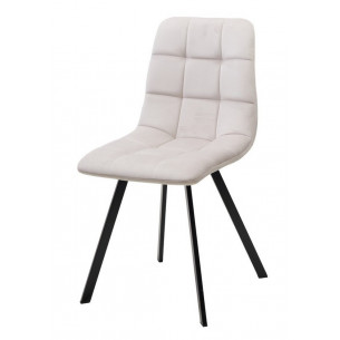 Стул CHILLI SQUARE G108-06 серебристо-серый, велюр/ черный каркас М-City